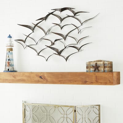 Metal Sleek Flying Imitative Bird Home Wall Decor
