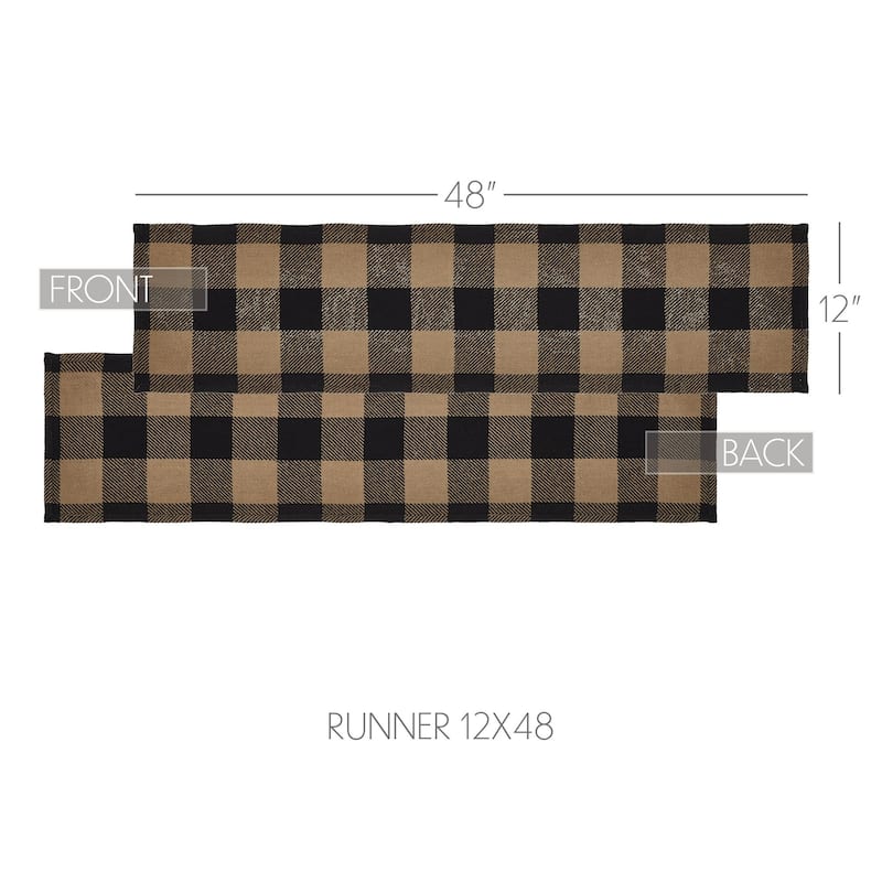 Black Check Runner 12x36