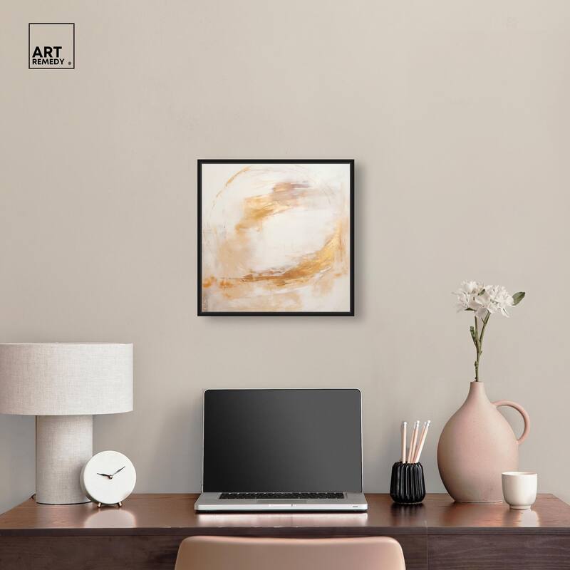 Golden Orb I Canvas by Art Remedy