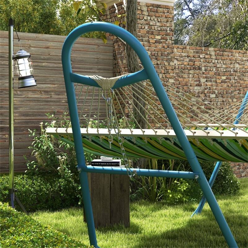 Adjustable Heavy Duty Hammock Stand Powder Coated Steel Supports Up to 550 Pounds Fits Most Brazilian Flat