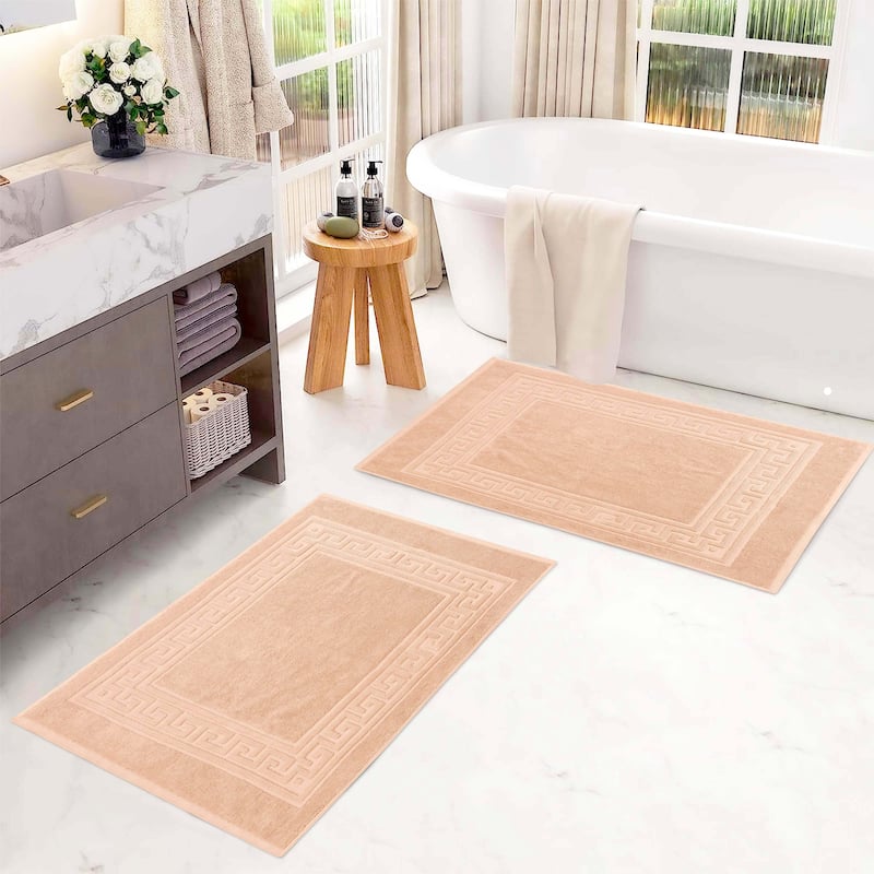 Superior Plush & Absorbent 900 GSM Cotton Bath Mat - (Set of 2)