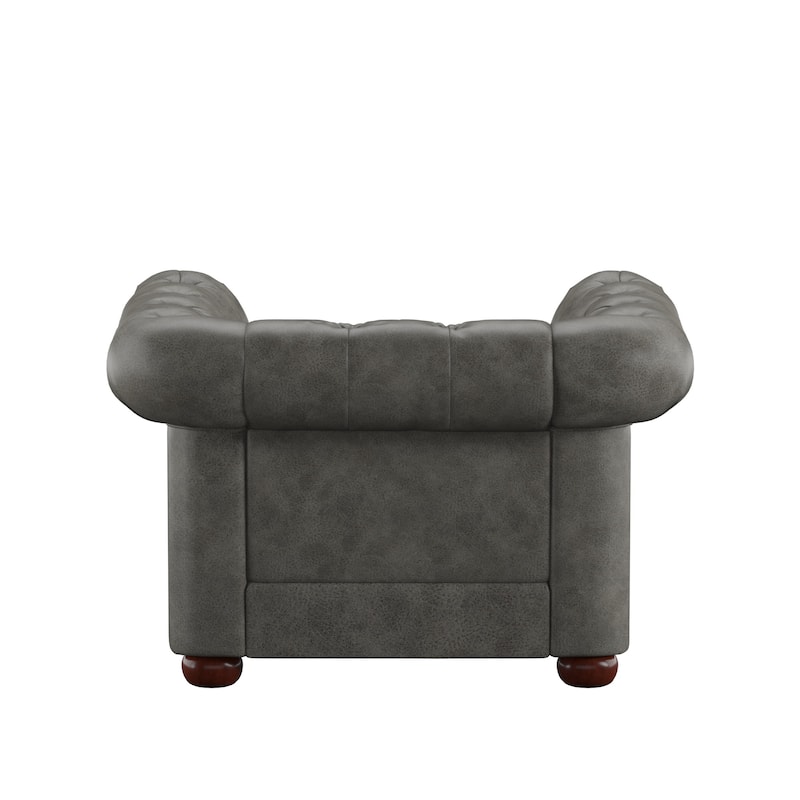 Knightsbridge Tufted Scroll Arm Chesterfield Chair by iNSPIRE Q Artisan