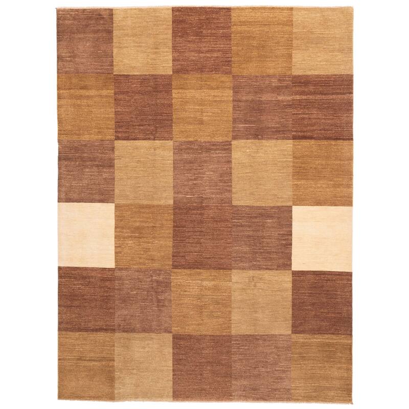 ECARPETGALLERY Hand-knotted Peshawar Ziegler Brown Wool Rug - 9'2 x 12'4