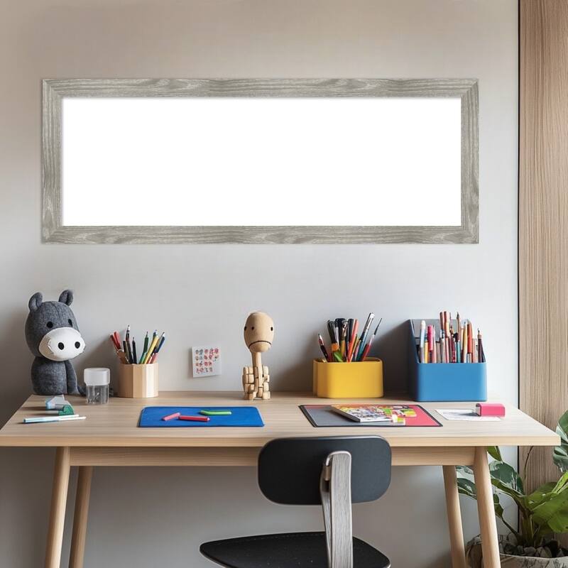 Amanti Art Dove Greywash Square Framed Dry Erase Magnetic Board