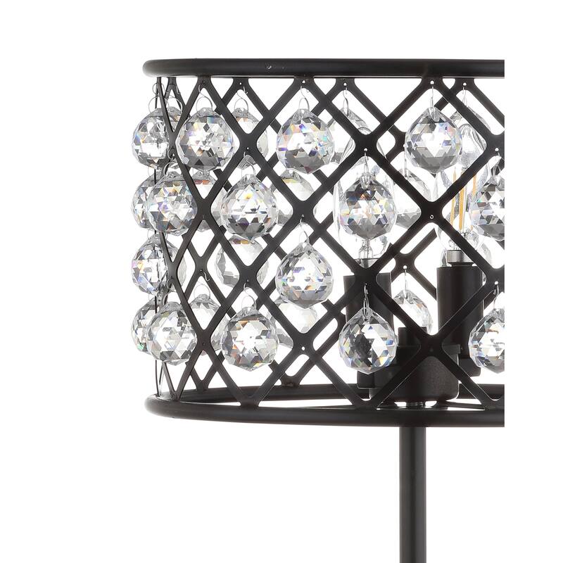 Yvette 22.5" Metal/Crystal LED Table Lamp, Oil Rubbed Bronze by JONATHAN Y