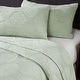 preview thumbnail 1 of 5, Superior Tanta Cotton Medium Weight Modern Circles Woven Coverlet Sage - King