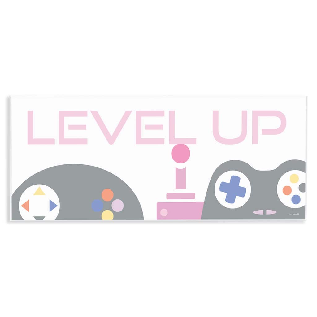 Stupell Level Up Retro Joysticks Wall Plaque Art Design By Yass Naffas Designs
