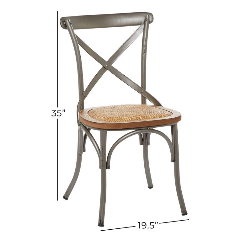 Metal Farmhouse Dining Chair (Set of 2) - 20 x 20 x 35