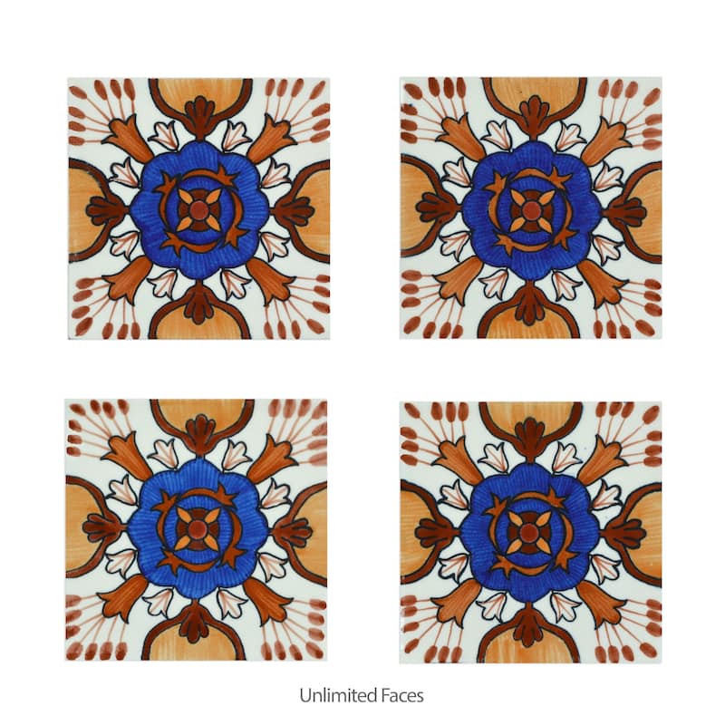 Merola Tile Provincial Deco Alhais 6" x 6" Porcelain Wall Tile - (1 Tile)