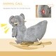 preview thumbnail 14 of 18, Rabbit Rocking Horse with Sounds, Safety Belt, and Poplar Wood Base, Ages 18-36 Months, ASTM Certified
