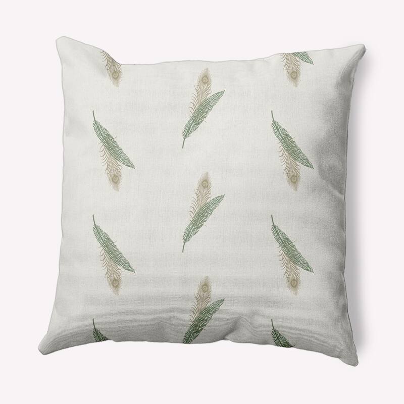 Feather Stripe Decorative Throw Pillow - Green - 20" x 20"
