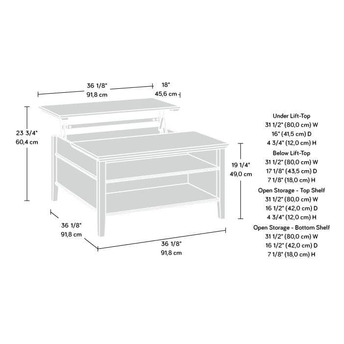 East Adara Lift Top Coffee Table Co
