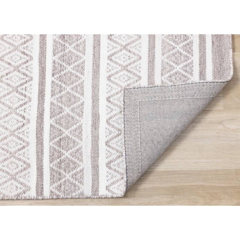 Grey Cream Recycled Farmhouse Rug