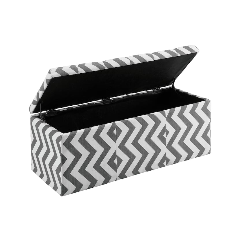 Gede Contemporary Fabric Tufted Life-top Storage Bench by Furniture of America