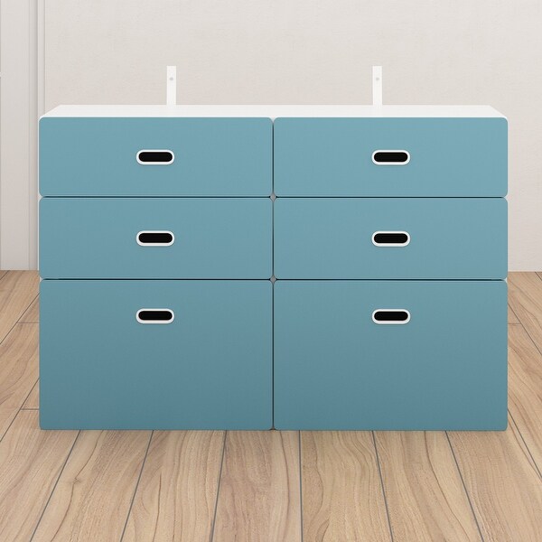 6Drawer Dresser Blue Dresser Nursery Dresser Storage Organizer