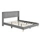 preview thumbnail 7 of 39, Queen Size Corduroy Platform Bed with Tufted Headboard and Metal Legs