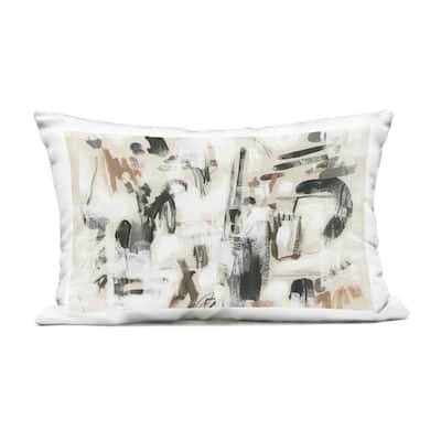 Stupell Chaotic Earthy Strokes Printed Outdoor Throw Pillow Design by June Erica Vess