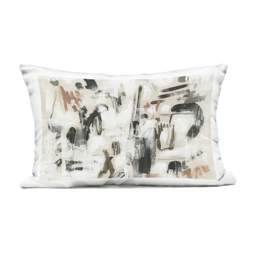 Stupell Chaotic Earthy Strokes Printed Outdoor Throw Pillow Design by June Erica Vess
