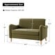 preview thumbnail 55 of 62, HULALA HOME Adika 51"W Farmhouse Striped Linen Upholstered Loveseat with Solid Wood Spindle Legs