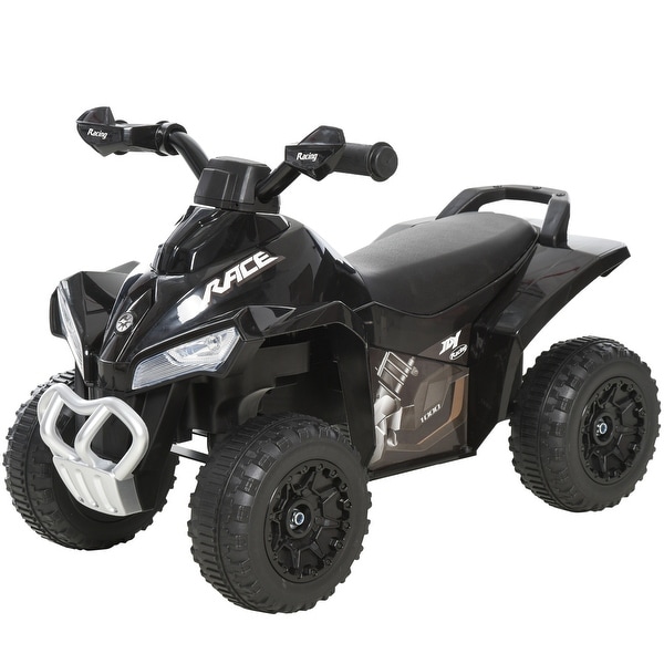 Aosom Ride-On 4 Wheeler/ATV Toy for Children with Super Cool Design, Real Steering Wheel, & 3 Piece of Music. Opens flyout.