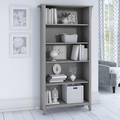 Bush Furniture Salinas Tall 5 Shelf Bookcase with Adjustable Shelves