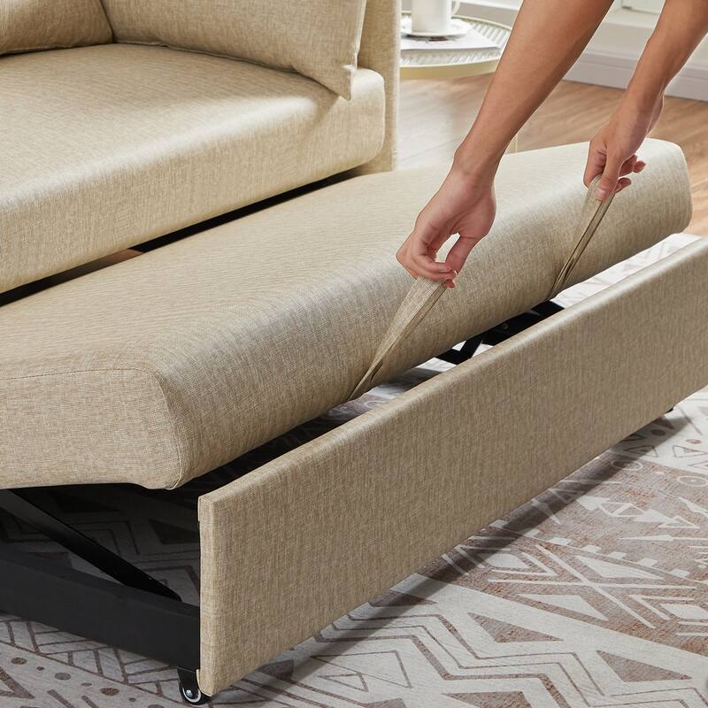 Fabric Leather 2 Seat Sofa