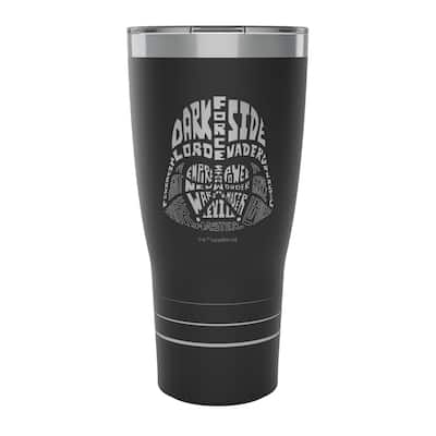 Tervis Traveler Star Wars - Character Wordle Engraved Darth Vader Triple Walled Insulated Travel Tumbler, Darth Vader - Onyx