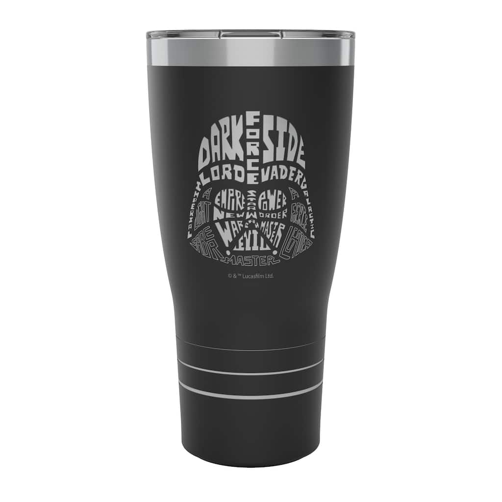 Tervis Traveler Star Wars - Character Wordle Engraved Darth Vader Triple Walled Insulated Travel Tumbler, Darth Vader - Onyx