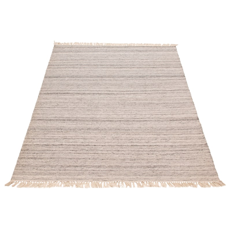 Boho Grey Kilim 5'4" x 7'7" - 5'4 x 7'7