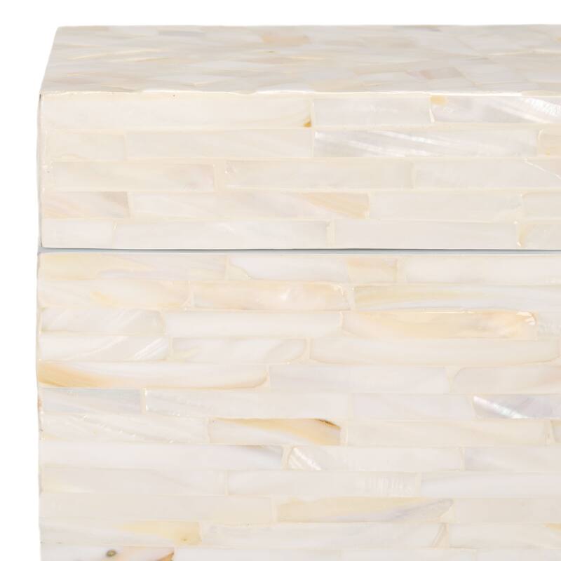 SAFAVIEH Asbjorg Set of 2 Boxes (Fully Assembled) - 9.8 In. W x 5.9 In. D x 4.9 In. H - 10Wx6Dx5H