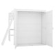 preview thumbnail 9 of 10, Full Size Loft Bed with U-Shpaed Desk and Shelves, Wooden Bedframe with Storage Wardrobe for for Kids Teens Adults Bedroom