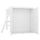 preview thumbnail 8 of 7, White Solid Pine Loft Bed with Desk, Shelves, Wardrobe, Guardrails