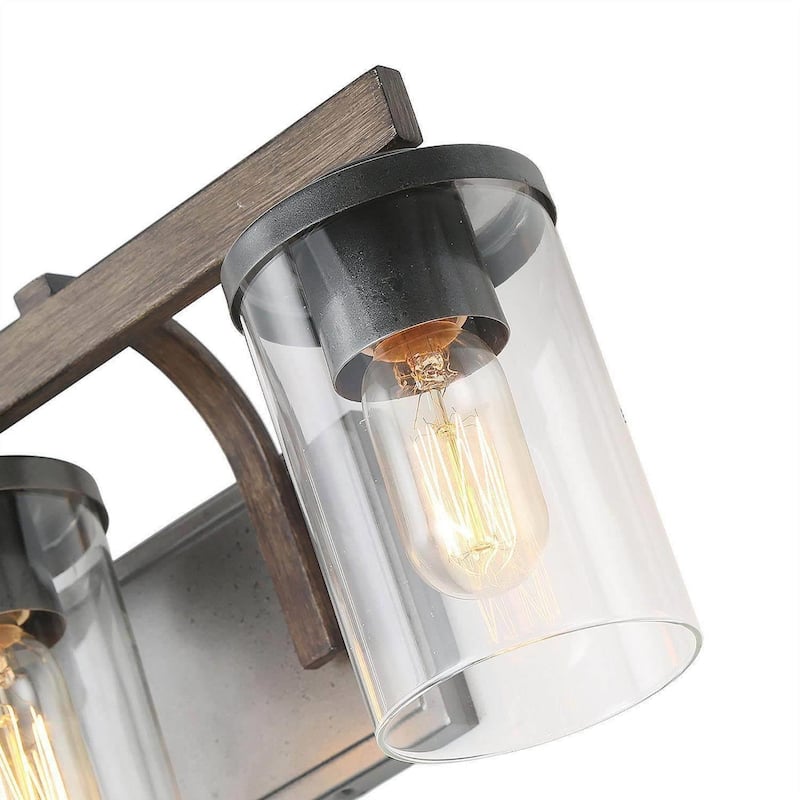 Fora Modern Farmhouse 3/4-Light Bathroom Vanity Lights Glass Wall Sconces