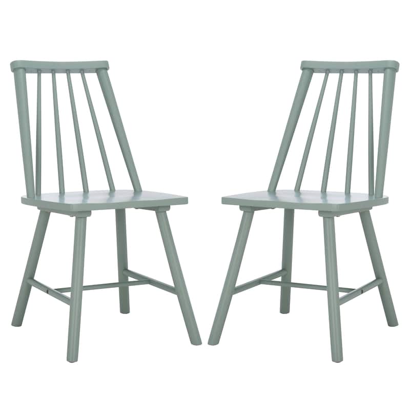 SAFAVIEH HOME Analin Dining Chair (Set of 2) - 18"W x 21"D x 33"H - Sage