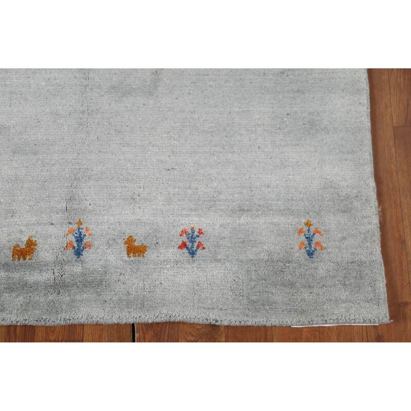 Gabbeh Oriental Area Rug Handmade Wool Carpet - 3'6"x 6'6"