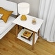 preview thumbnail 19 of 17, Max and Lily Mid-Century Modern End Table Nightstand with Shelf