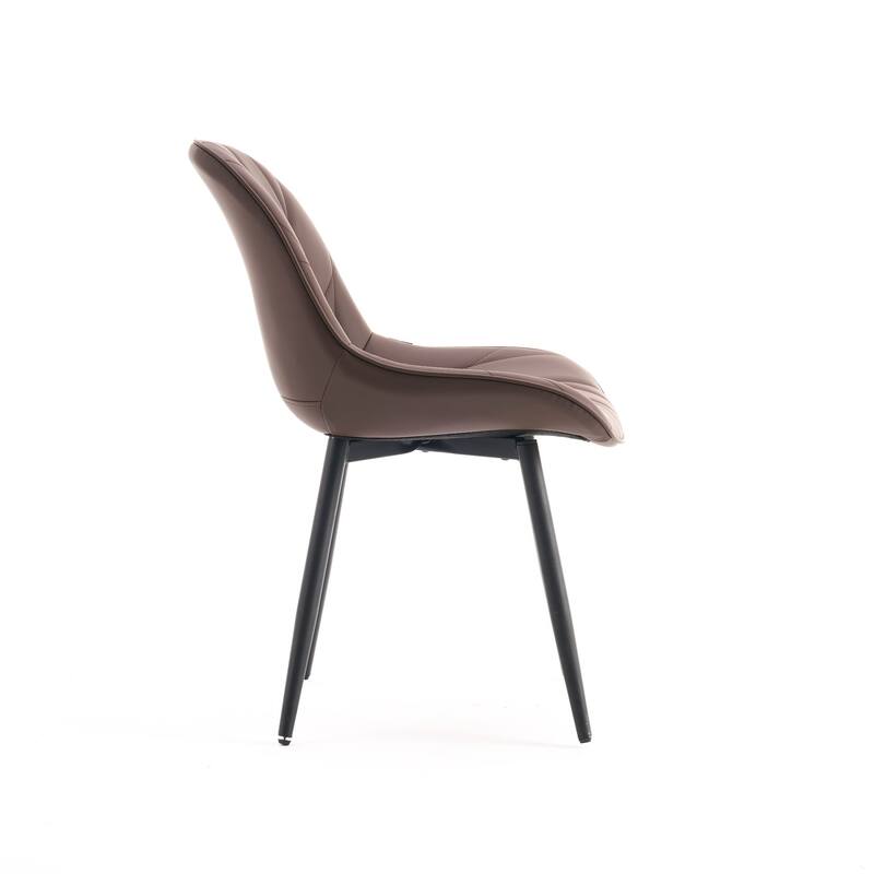 Modern Dining Chairs Set of 2 with Curved Backrest
