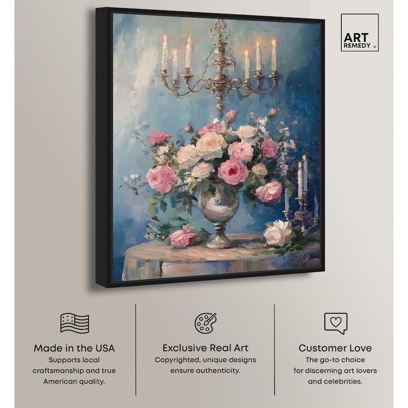 Romantic Roses Canvas by Art Remedy