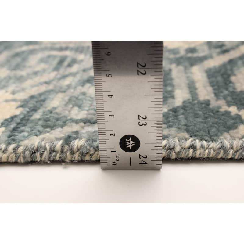 ECARPETGALLERY Hand-knotted Mystique Teal Wool Rug - 2'6 x 5'11