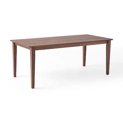 Viri Dining Table, 76 Inch, Square Legs, Walnut Brown Rectangular Top