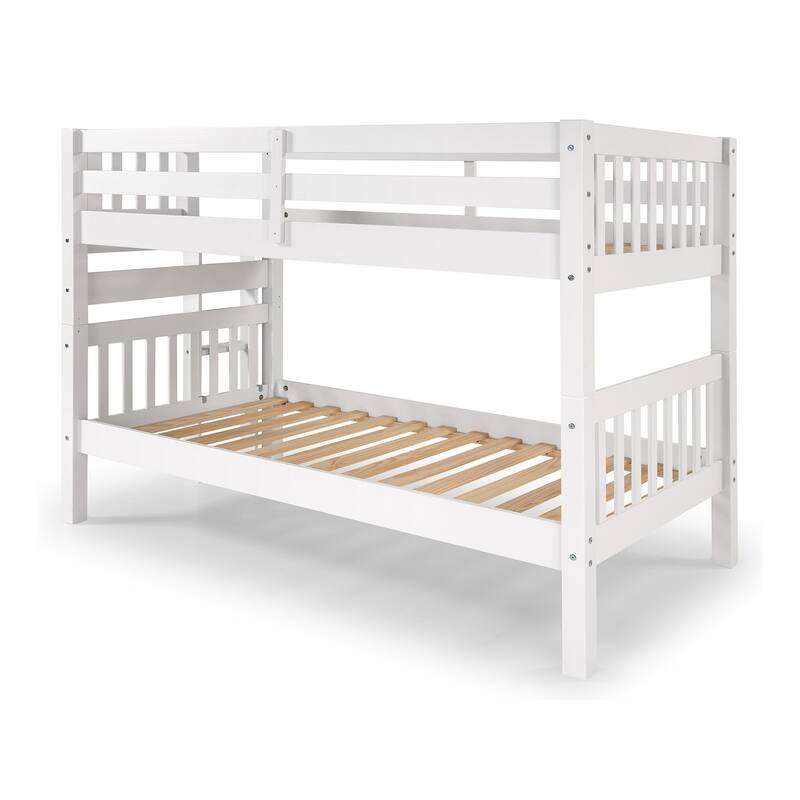 Taylor & Olive Trillium Twin over Twin Bunk Bed with End Ladder