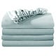 preview thumbnail 56 of 54, Bare Home 2-Pack Microfiber Fitted Bottom Sheets Deep Pocket Split King - Light Blue