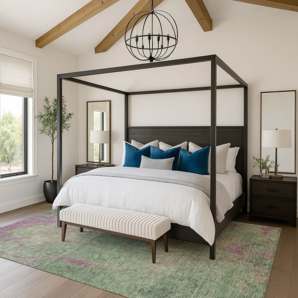 Premium Washable Super Soft Solid Ombre Mayfield Rug