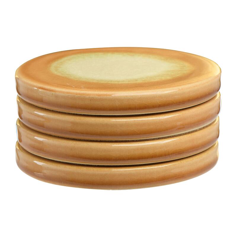 Stoneware Reactive Glaze Coasters, Set of 4