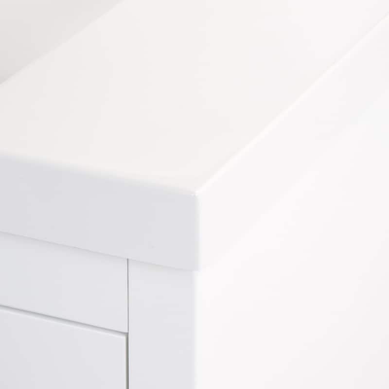 Chamiree 60" Double-Sink Vanity With 2 Cabinets, 3 Drawers, and White Sink Top