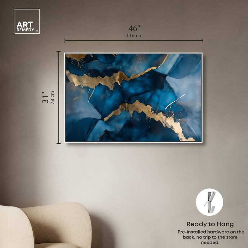 Dark Texture Golden Touch III Canvas by Art Remedy