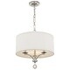 preview thumbnail 2 of 5, Mirage 3 Light Nickel Mini Chandelier - 18'' W x 19'' H
