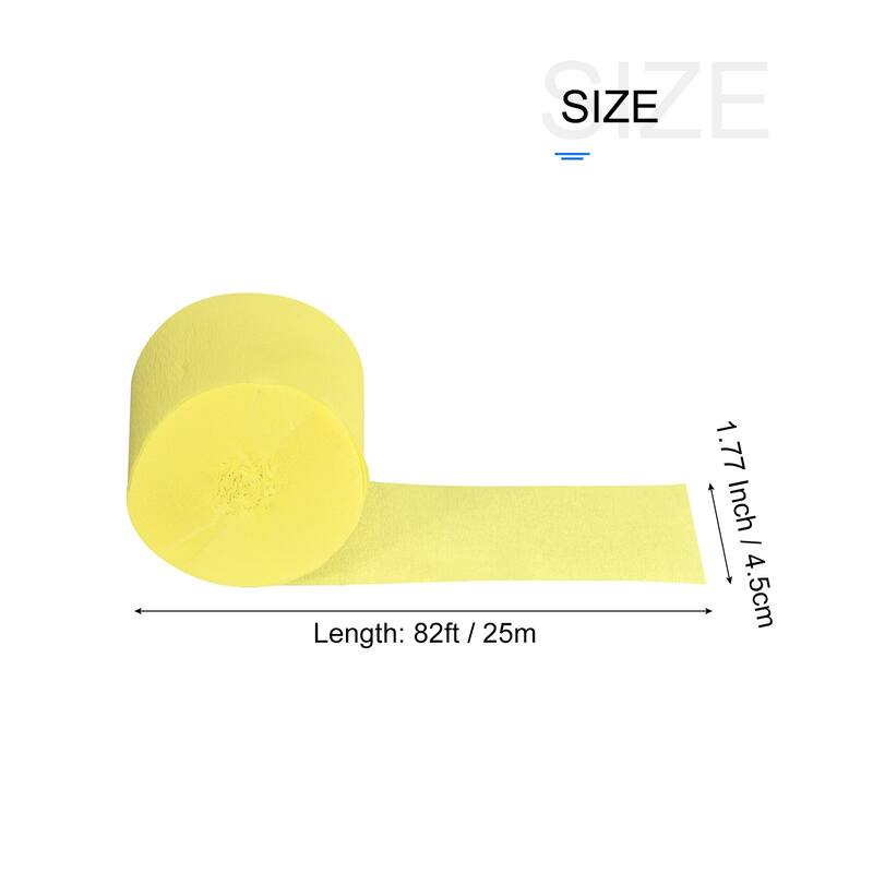 5pcs Crepe Paper Streamer Decoration 82ft Long 1.77 Inch Wide