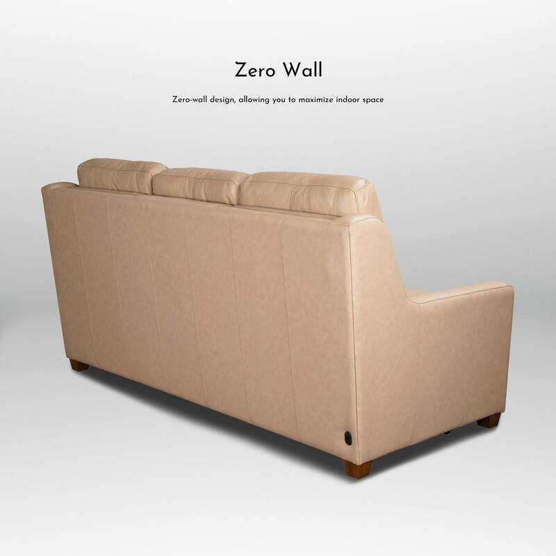 Genuine Leather Recliner Sofa 78" Triple-Motor Power Zero-Wall Reclining 3-Seat Sofa with USB&USB-C Port