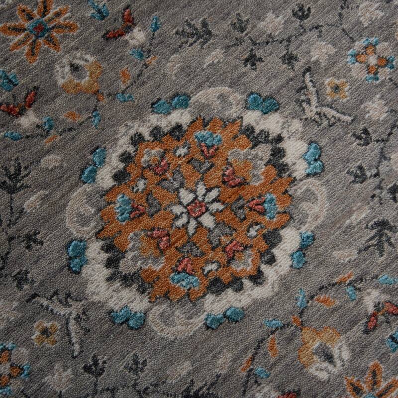 Alora Decor Cosmopolitan Traditional Orange Wool/Tencel Area Rug